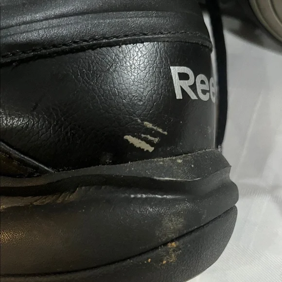 Reebok Women's Black Leather Athletic Shoes - Picture 6 of 6